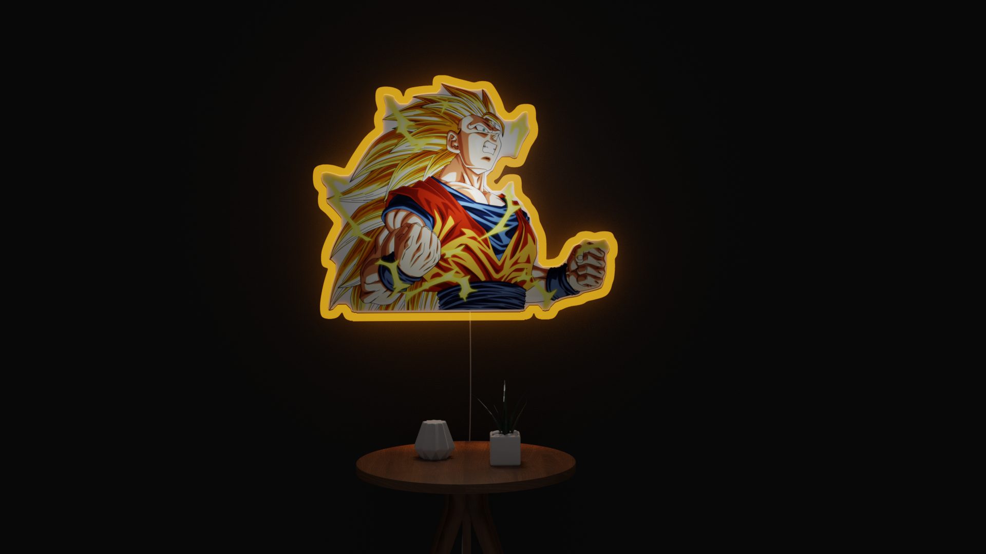 dragon ball goku 3 neon sign