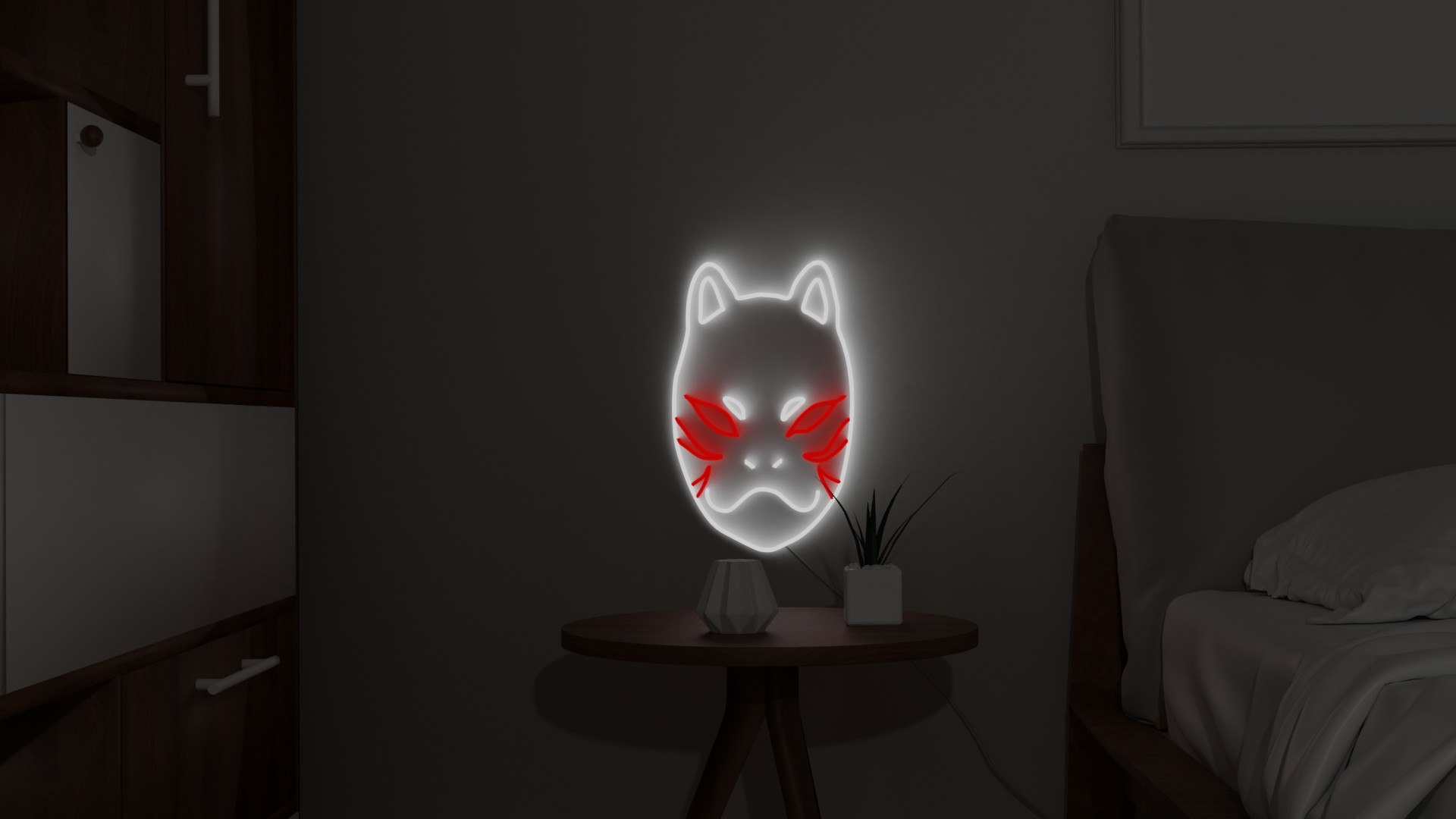 Kakashi anbu mask neon led