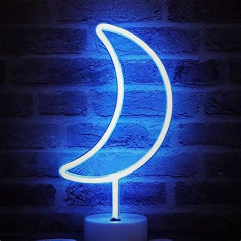 Neon Blue Moon LED Light, Neon Blue Light Bulbs, LED Light for bar