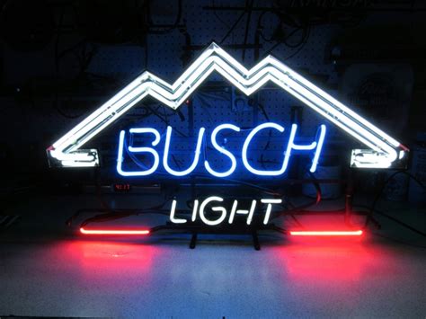 Panneau de bière néon busch pour bar