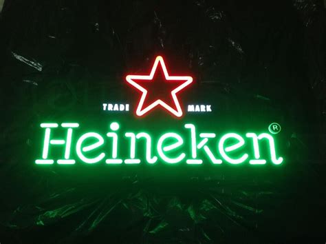 Bouteille de bière Heineken Light néon