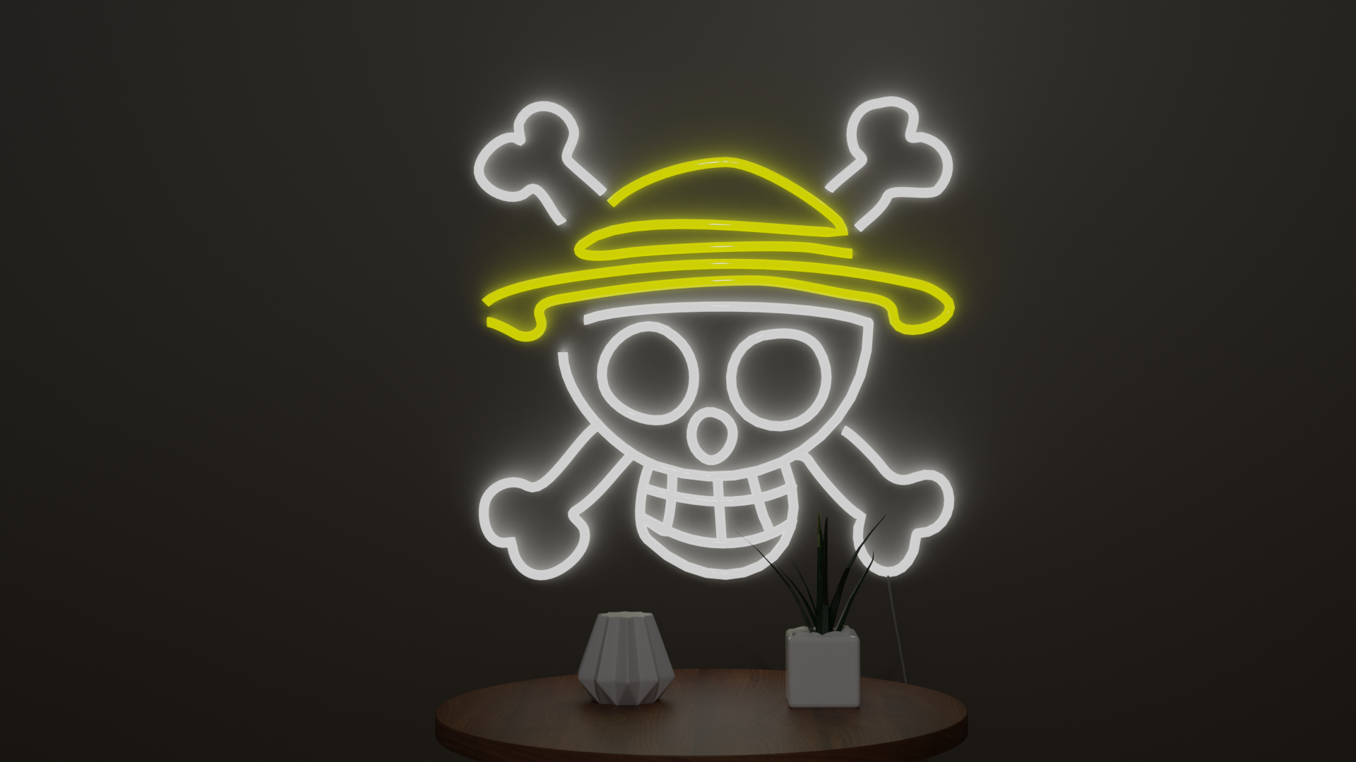 Luffy Hat Logo Neon Sign Neon Factory