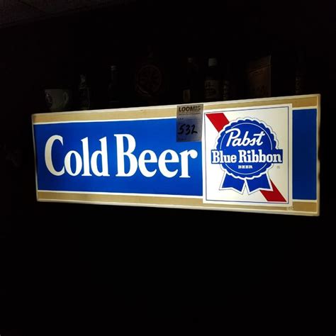 Bar and Pub Pabst Blue Ribbon Light Up Sign