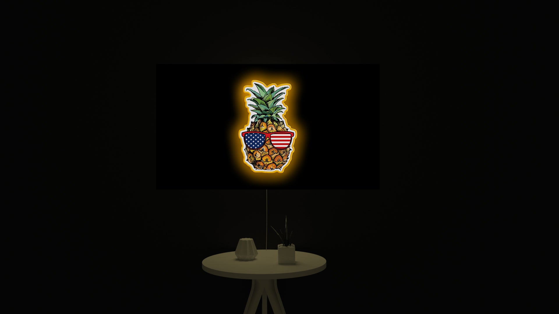 Ananas patriotique - Signe de lumière LED du 4 juillet