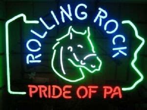 Bar et pub Rolling Rock Light Up Sign with LED Strip