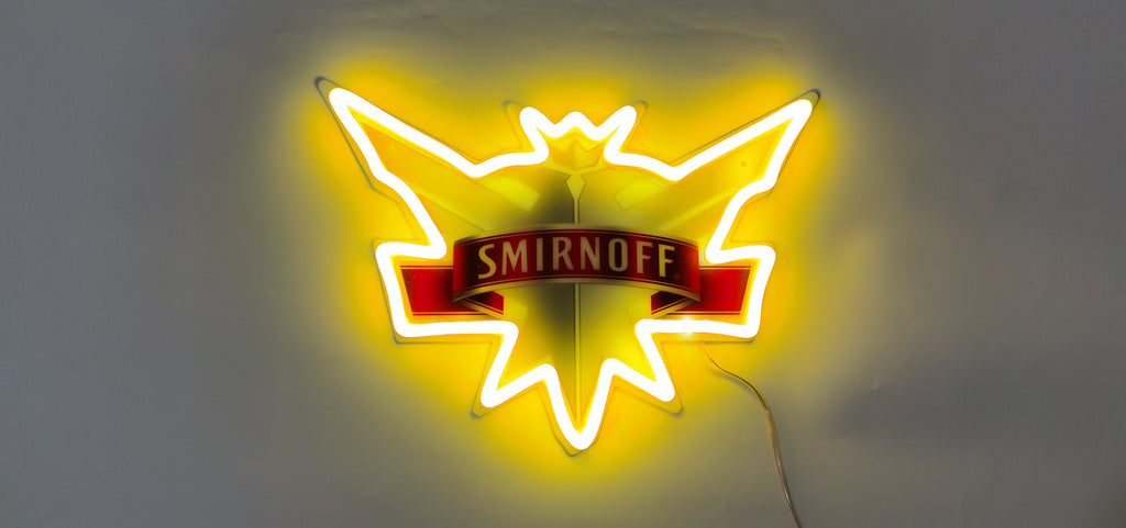 Smirnoff neon light sign
