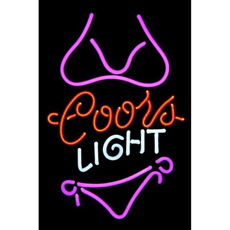 Bar et pub Signe de bikini néon unique à la Coors Light Factory