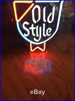 Vintage Old Style Neon Sign with Custom Graphics
