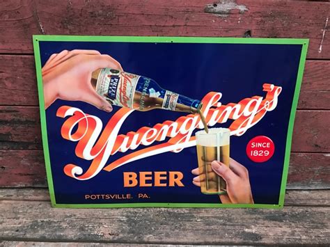 Bar and Pub Yuengling Neon Sign, Black and Tan