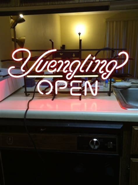 Yuengling Neon Sign, Black and Tan