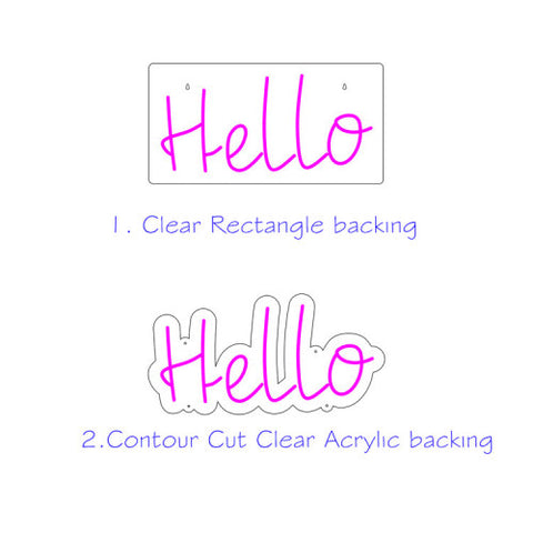 backing for neon personalized