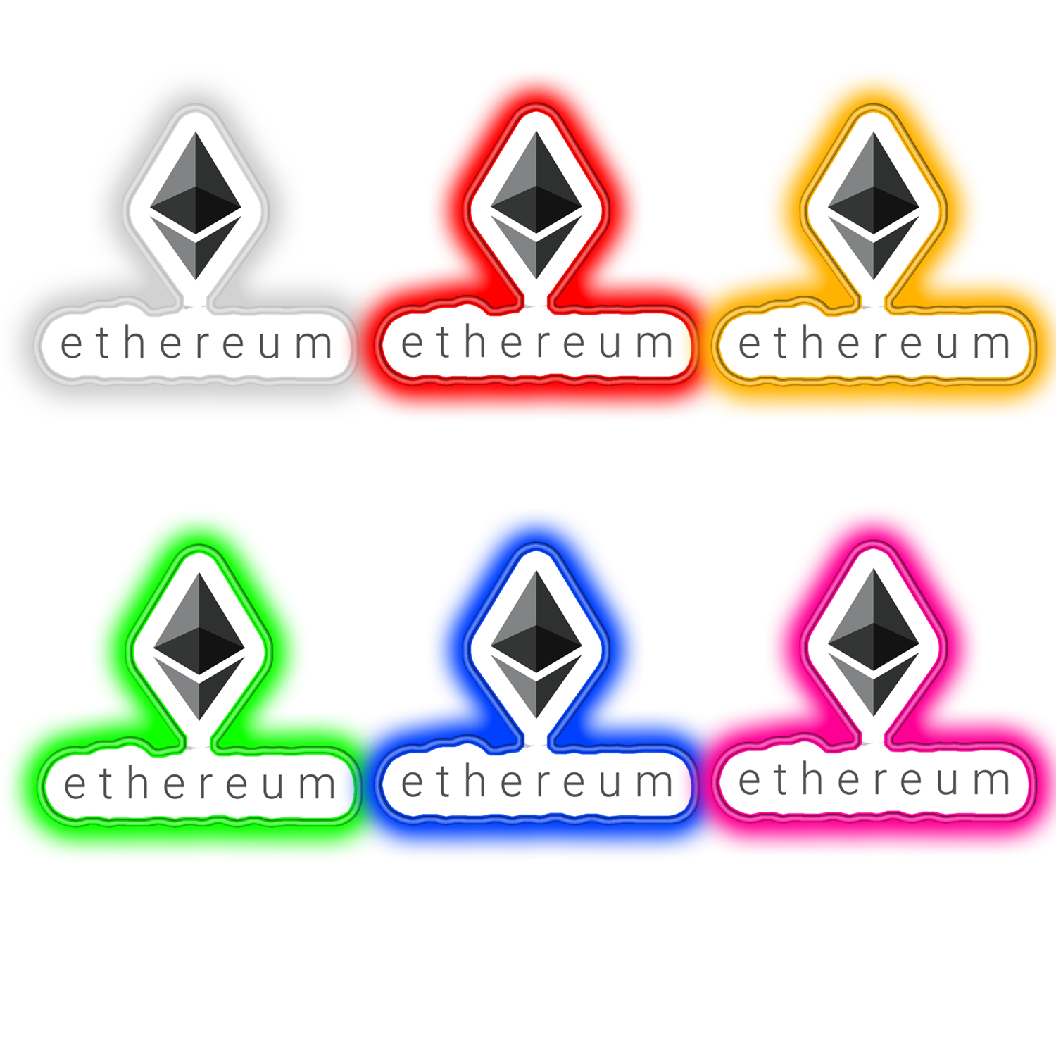 Ethereum Black LED sign