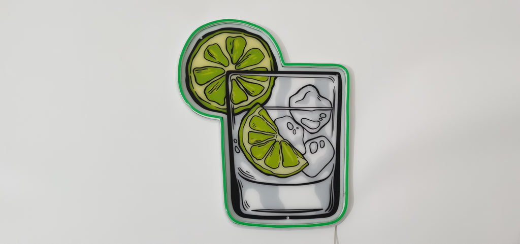 Gin Tonic glass neon sign