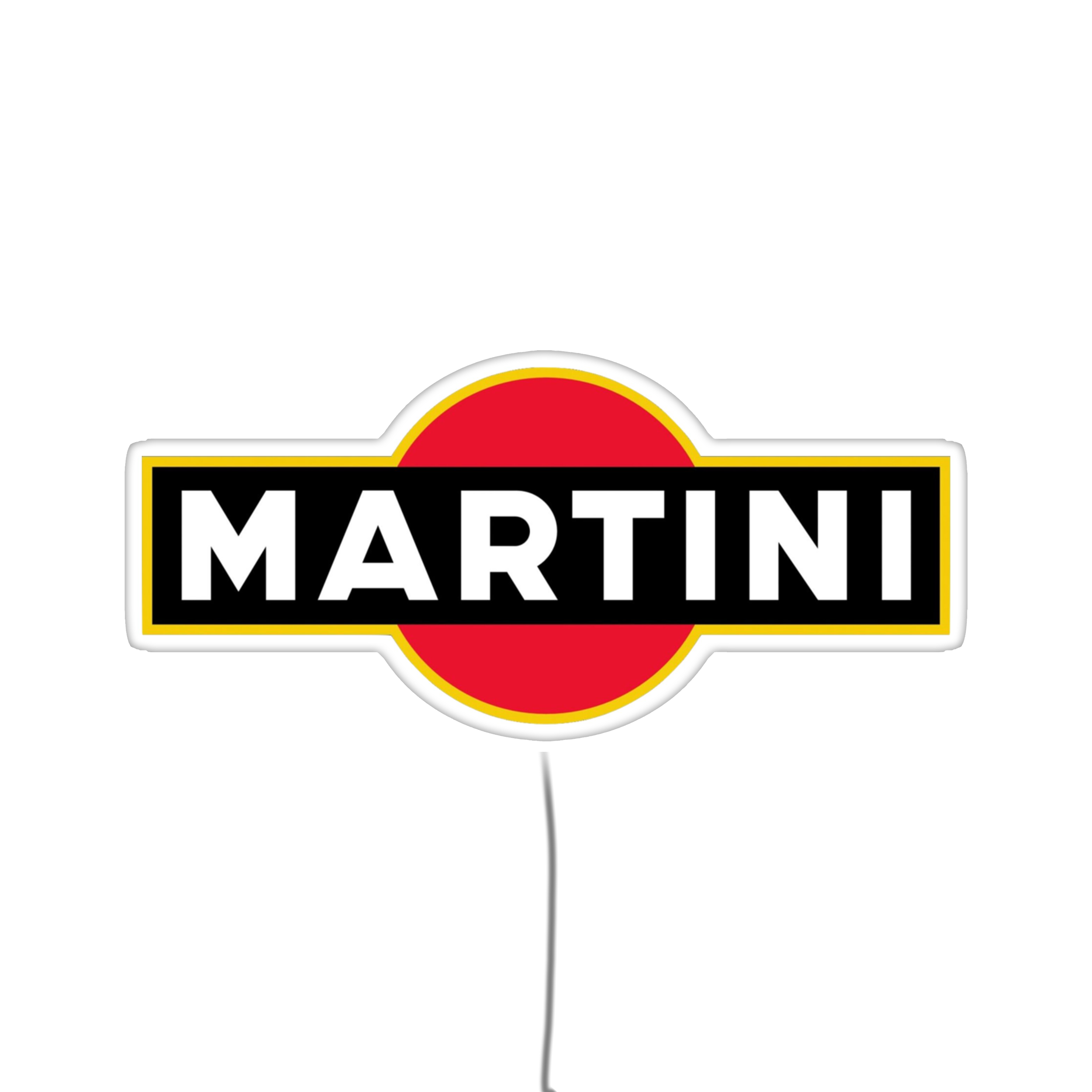 Martini Racing  white neon wall canvas