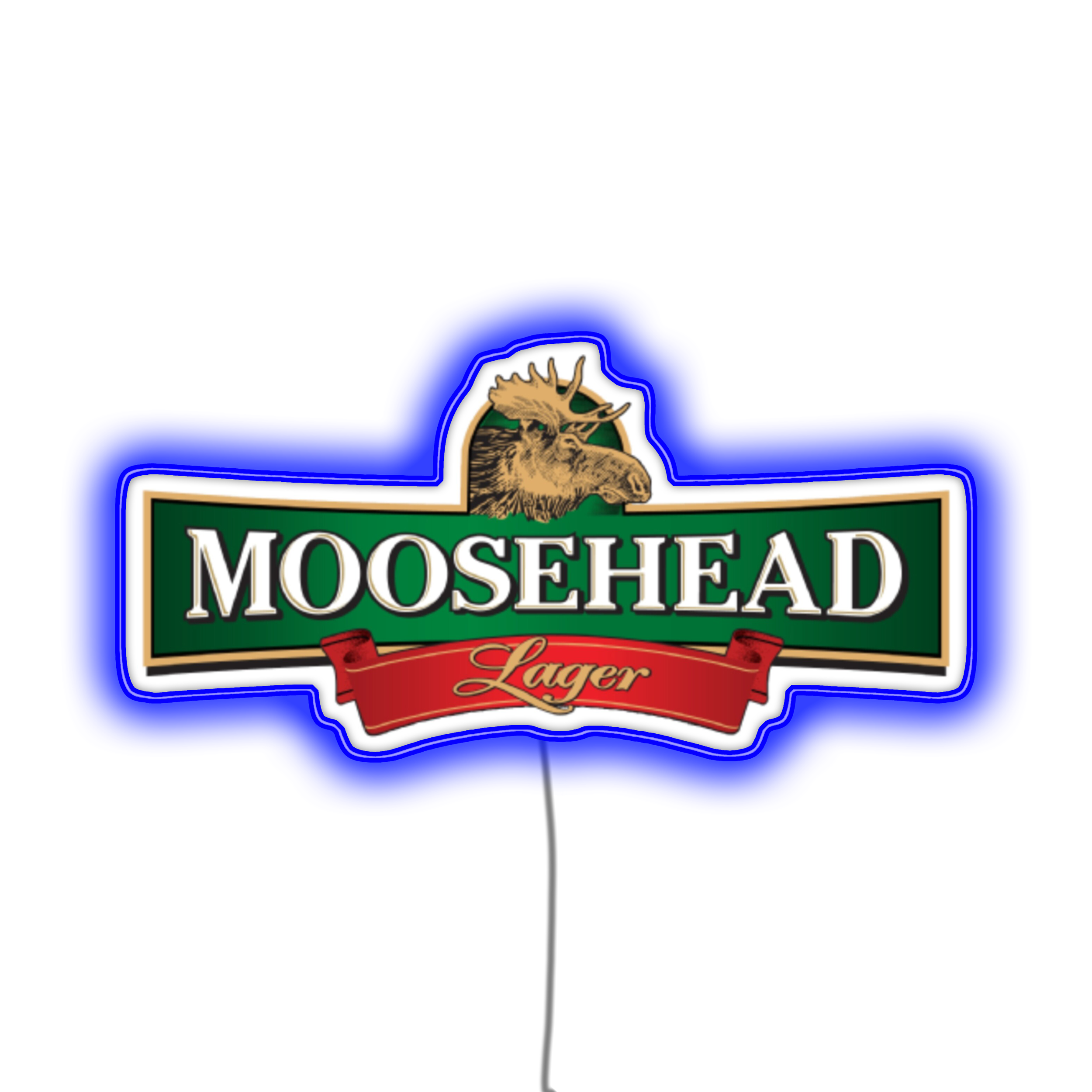 Moose Head 2021 Blue Neon LED