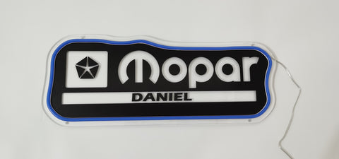 Custom Mopar neon sign request name