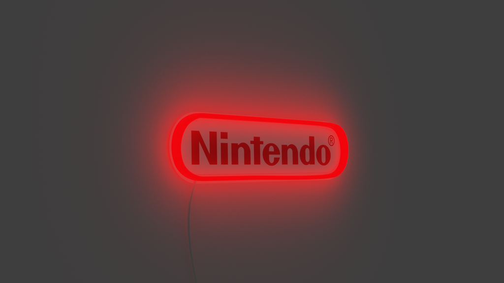 Nintendo Logo Neon Sign for Gaming Room