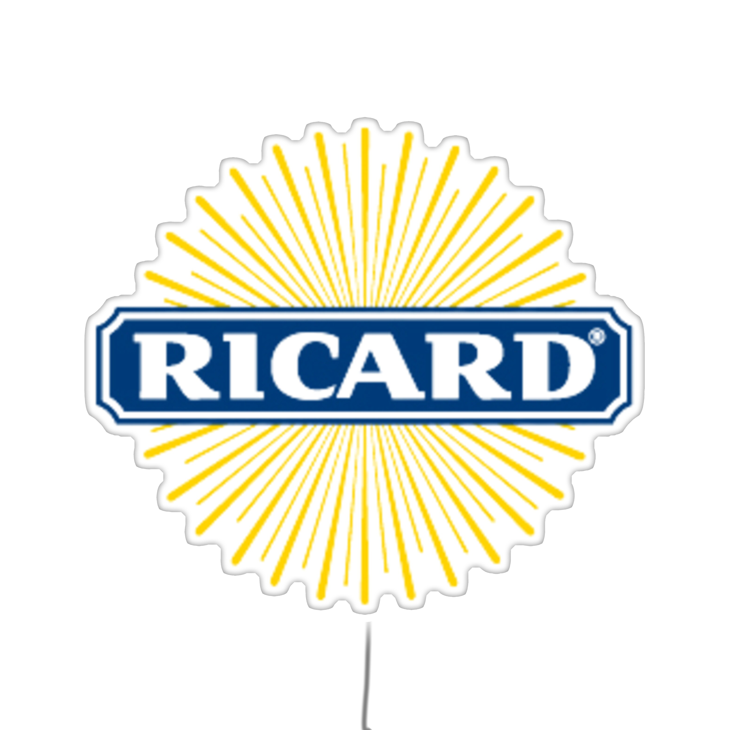 Ricard  white neon wall canvas