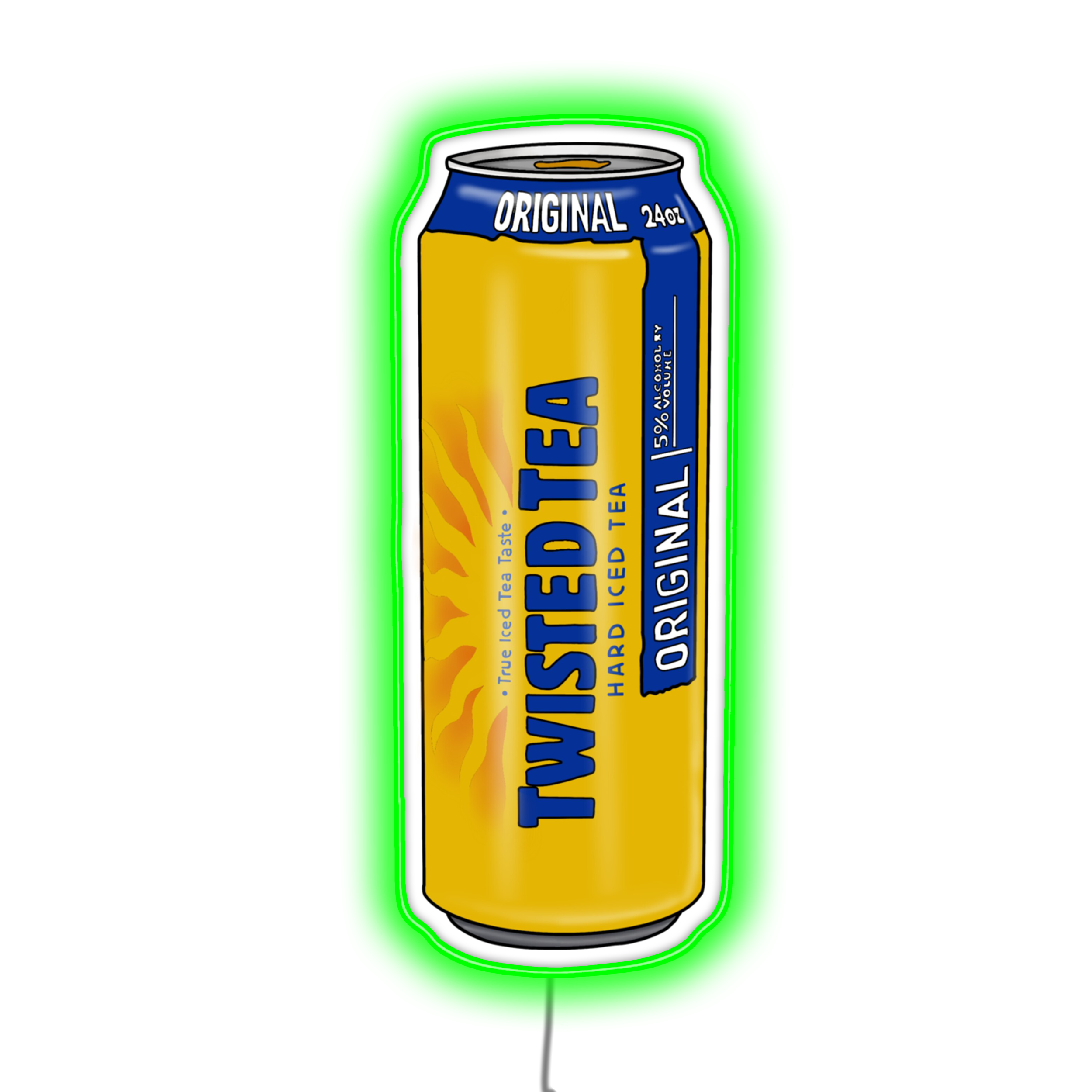 Twisted Tea drink  green neon led