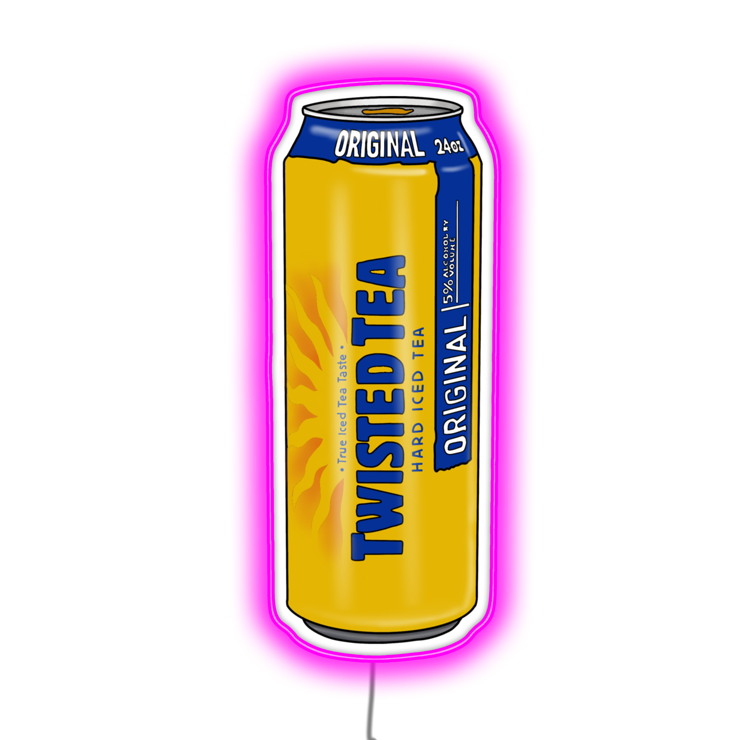 Twisted Tea drink  pink led bar sign