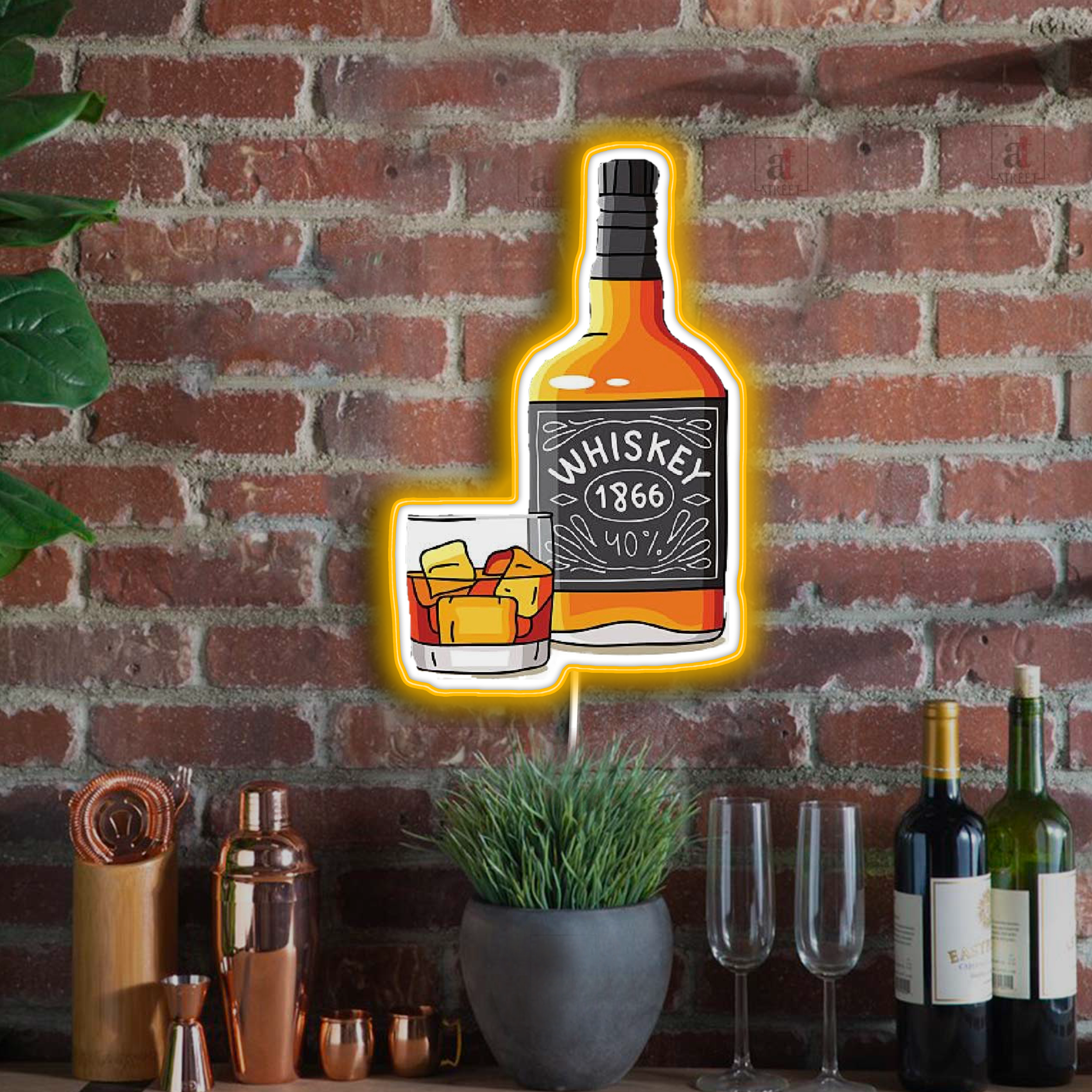 Whiskey  wall neon sign