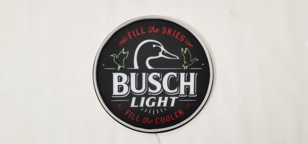 Busch Light Beer Light - un panneau de néon de bar