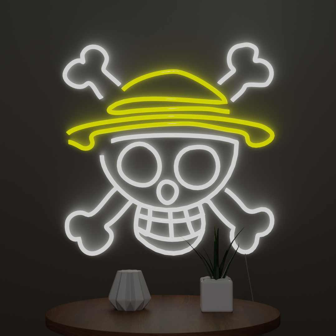 Luffy Hat Logo Neon Sign Neon Factory