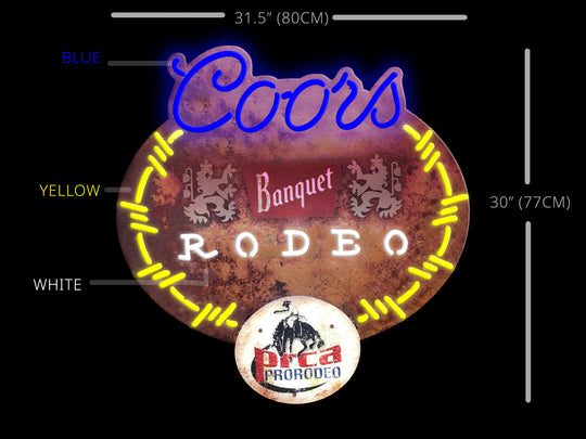 Coors Banquet Rodeo Neon Sign