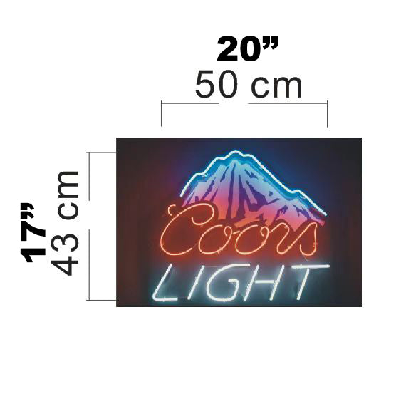 indoor Coors beer light sign