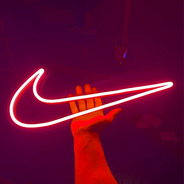 Nike swoosh led sign, nike logo neon light sign, swoosh neon sign