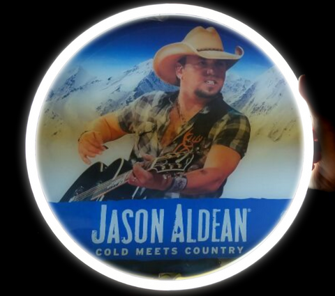 Signe Jason Aldean Neon Coors