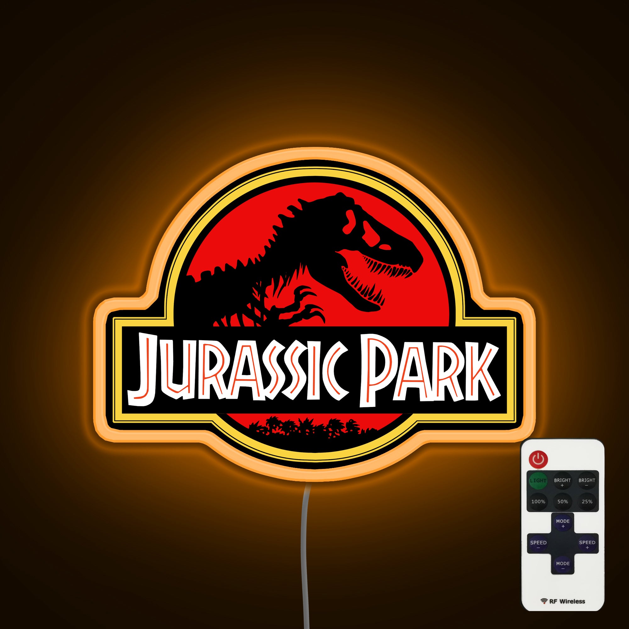 jurassic park neon light