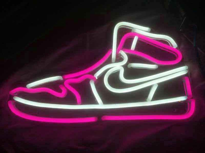 nike shoe neon sign