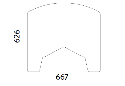 Jøtul F 480 - Gulvplate Glass