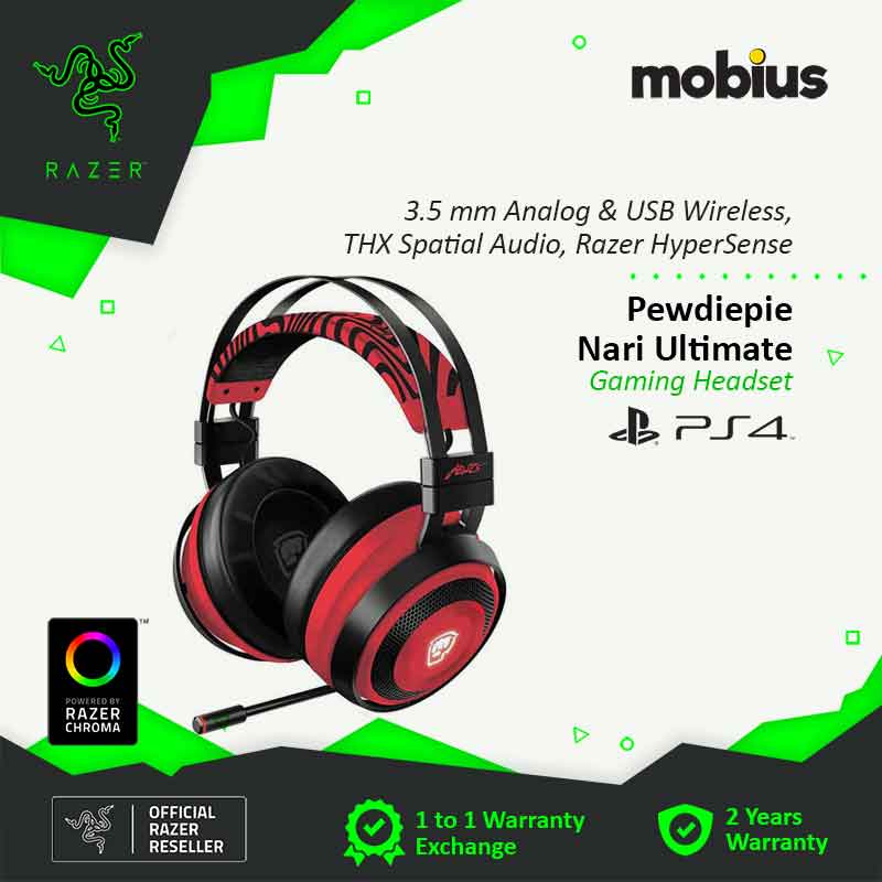 Razer Nari Ultimate The Pewdiepie Headset Mobius