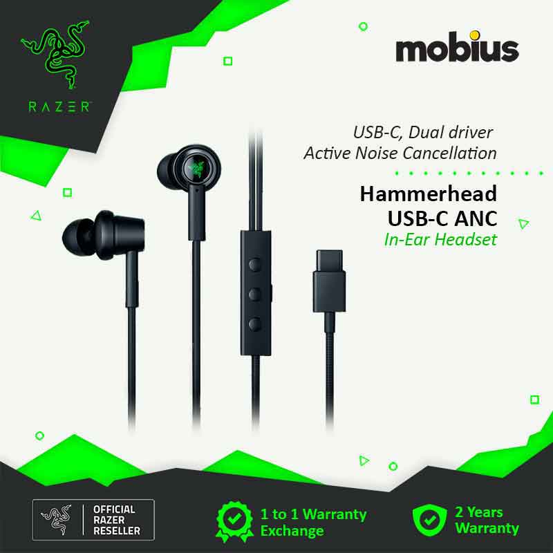 Razer Hammerhead Usb C Anc In Ear Headset Mobius