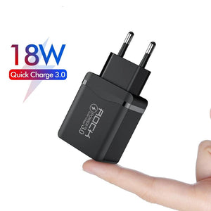 18W Quick Charge 3.0 USB Charger QC 3.0 Fast Charging Portable Mobile Phone Charger For iPhone Xiaomi Samsung Huawei-electronic-betahavit-China-Black-betahavit