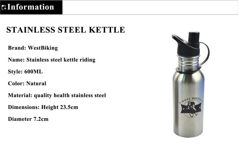 stainless steel bicycle water bottle