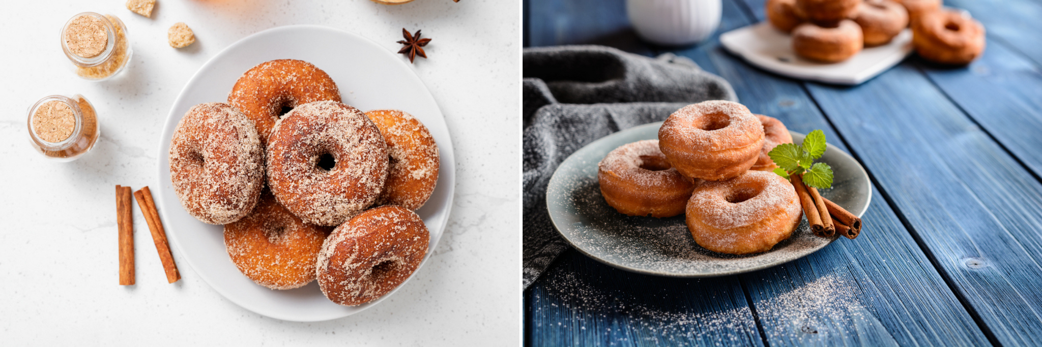 Organic Ceylon Cinnamon Roll Donuts for Breakfast 