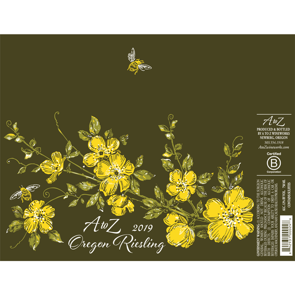 A To Z Wineworks Oregon Riesling 750ml Screw Cap - Available at Wooden Cork