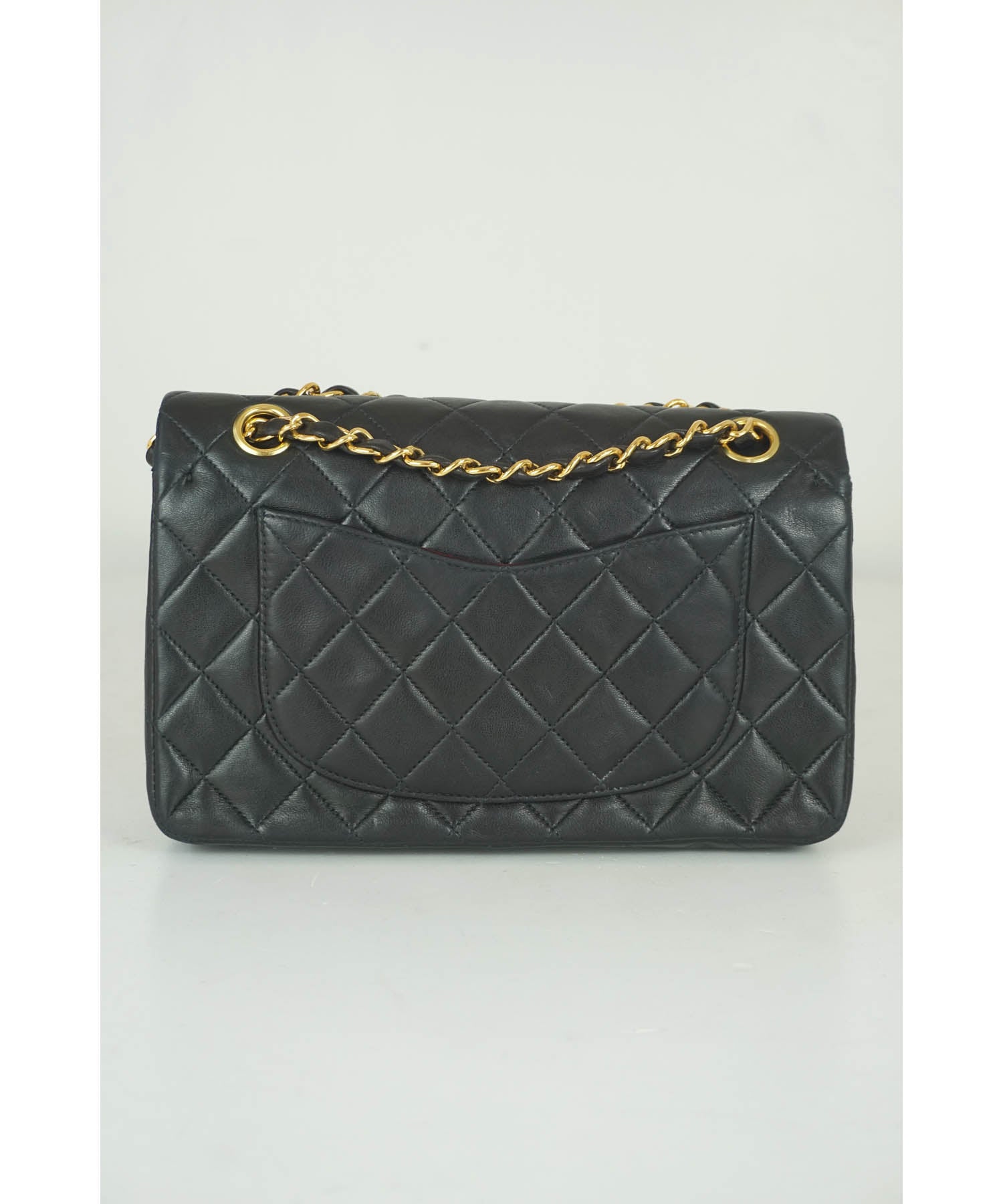 Chanel Quilted Lambskin Leather Vintage 24k Plated Black Mini
