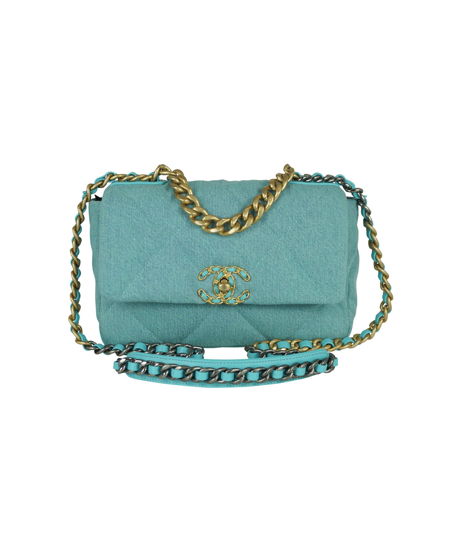 Louis Vuitton Baby Blue /Green Vernis Papillion Purse