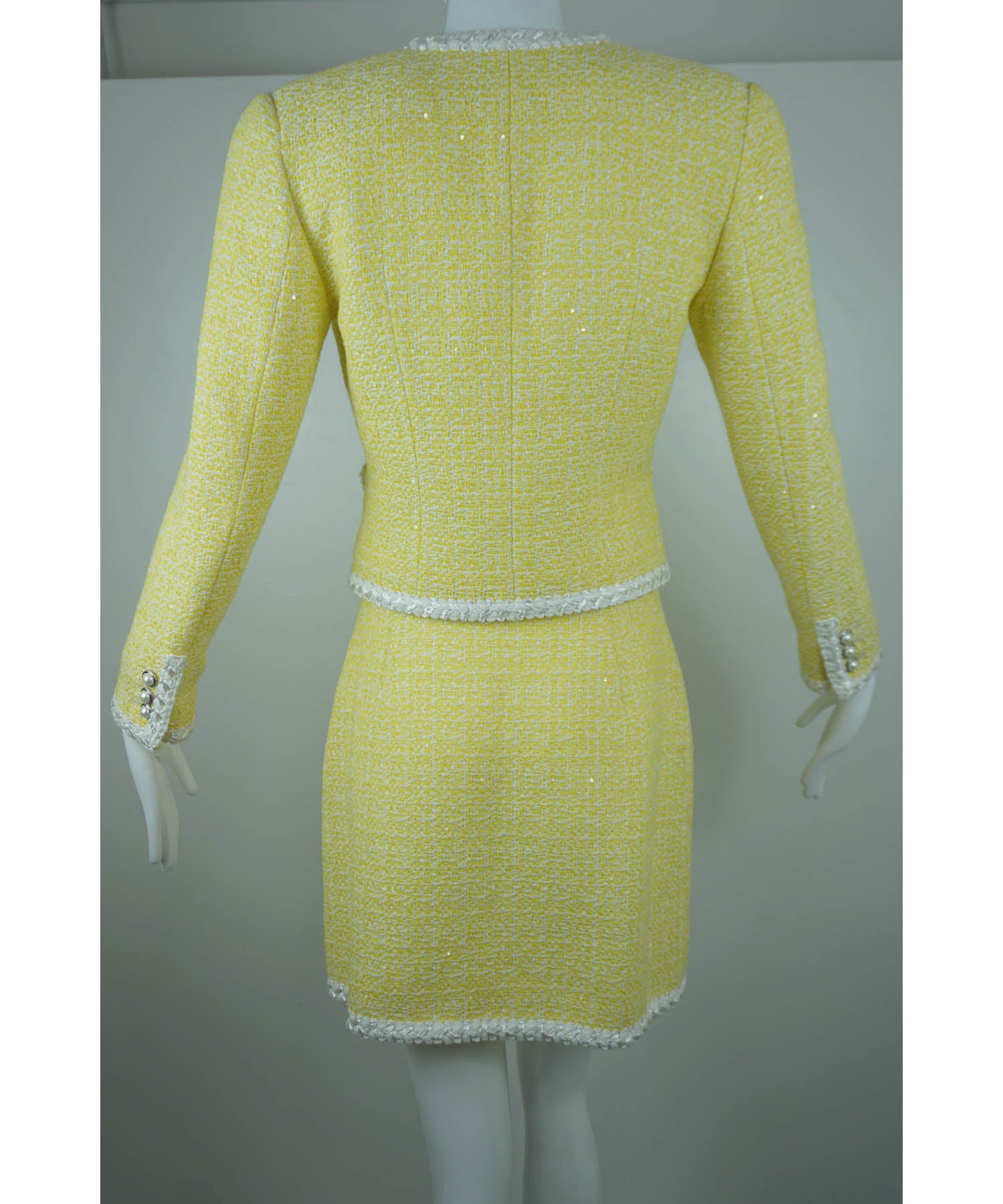 Foxy Couture Carmel Chanel Vintage Wool Boucle 2pc Skirt Suit 1980's