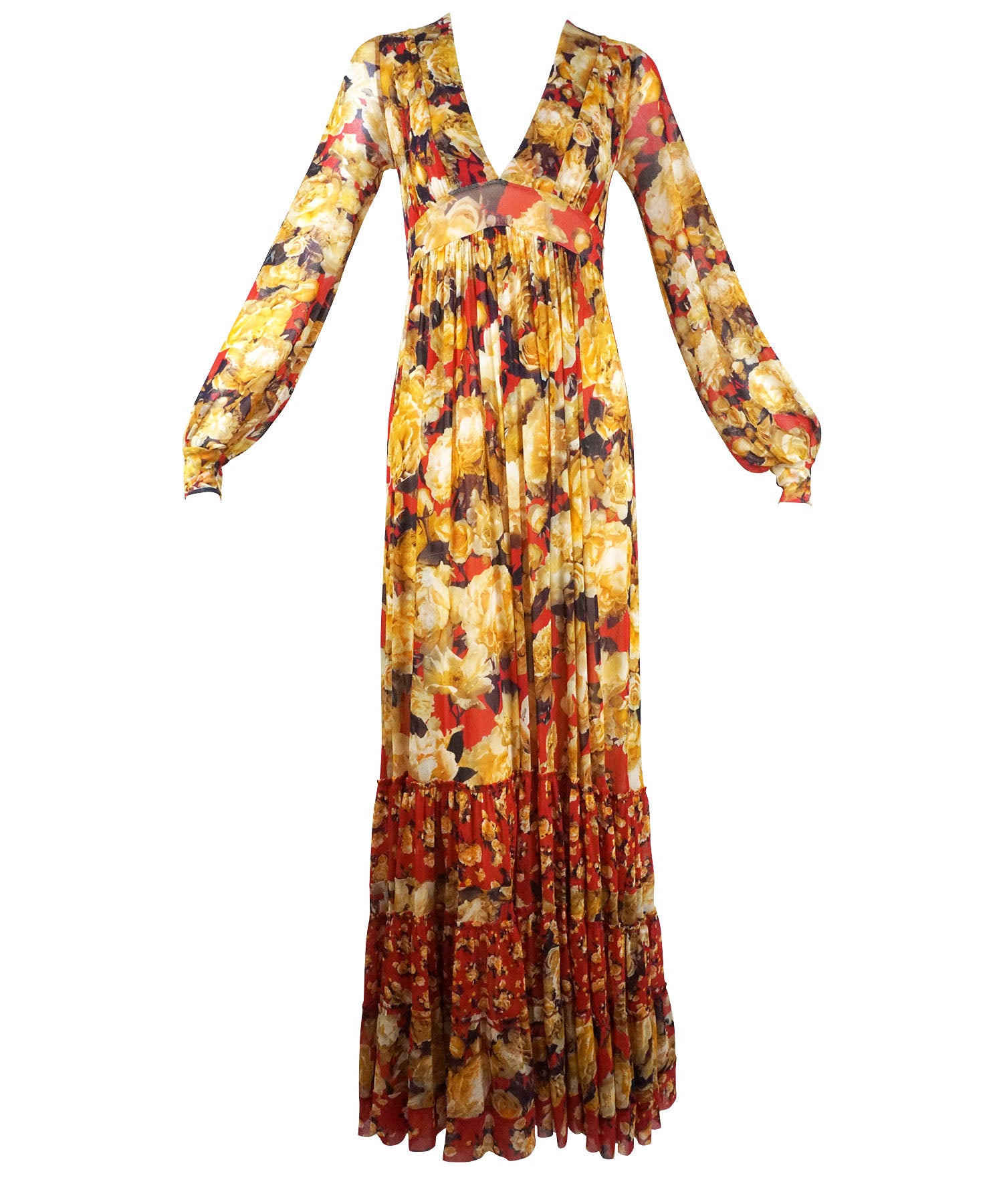 Jean Paul Gaultier Soleil Vintage Mesh Floral Dress 1990's – Foxy