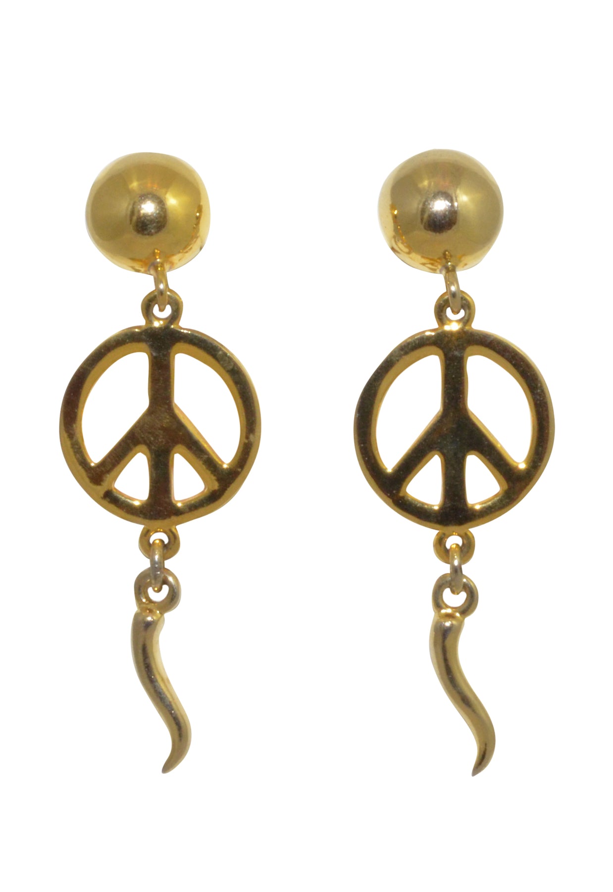 moschino peace earrings