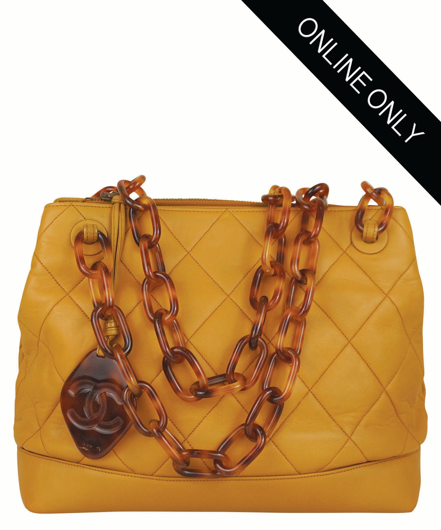 Milk Brown Chanel Gold Coin Bag Chanel CC Shopping Tote Bag - Shop