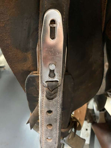 Quick Change stirrup adjuster buckle correctly fastened.