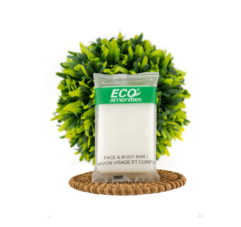 ECO Amenities Individually Wrapped Green Tea Scent 1 ounce Cleasing Soap, 50 Bars per Case; MUST Item for Hospitality Use