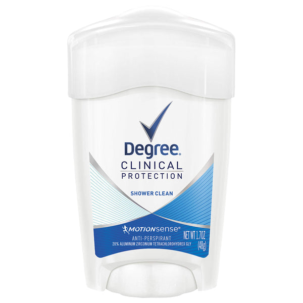 Degree Clinical Strength Antiperspirant Deodorant Shower Clean for Excessive Armpit Sweating 1.7 oz