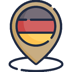 German flag as map symbol.